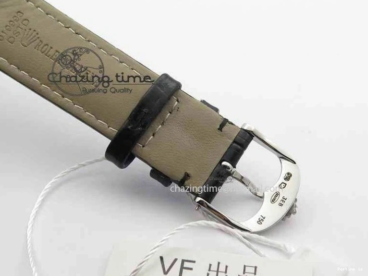 1218 Cellini Date VF Best Edition SS Black Dial Stick Markers On Black Leather Strap A Lightweight 3725